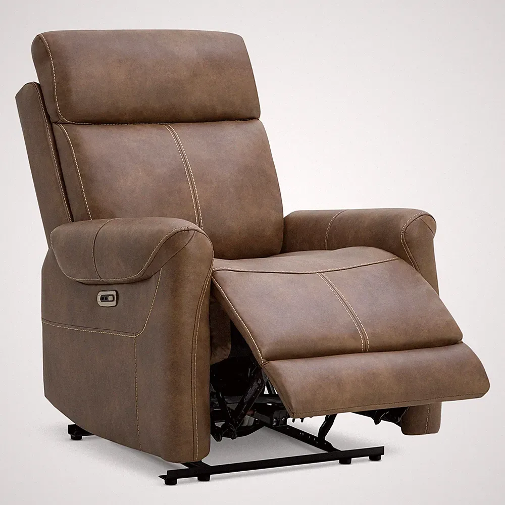 CHITA Faux Leather Power Recliner Chair with USB Type C, Wall Hugger RV Recliner