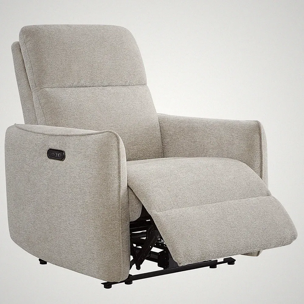 CHITA Lay Flat Recliner Chair with Power Headrest Fabric Upholstered Recliner