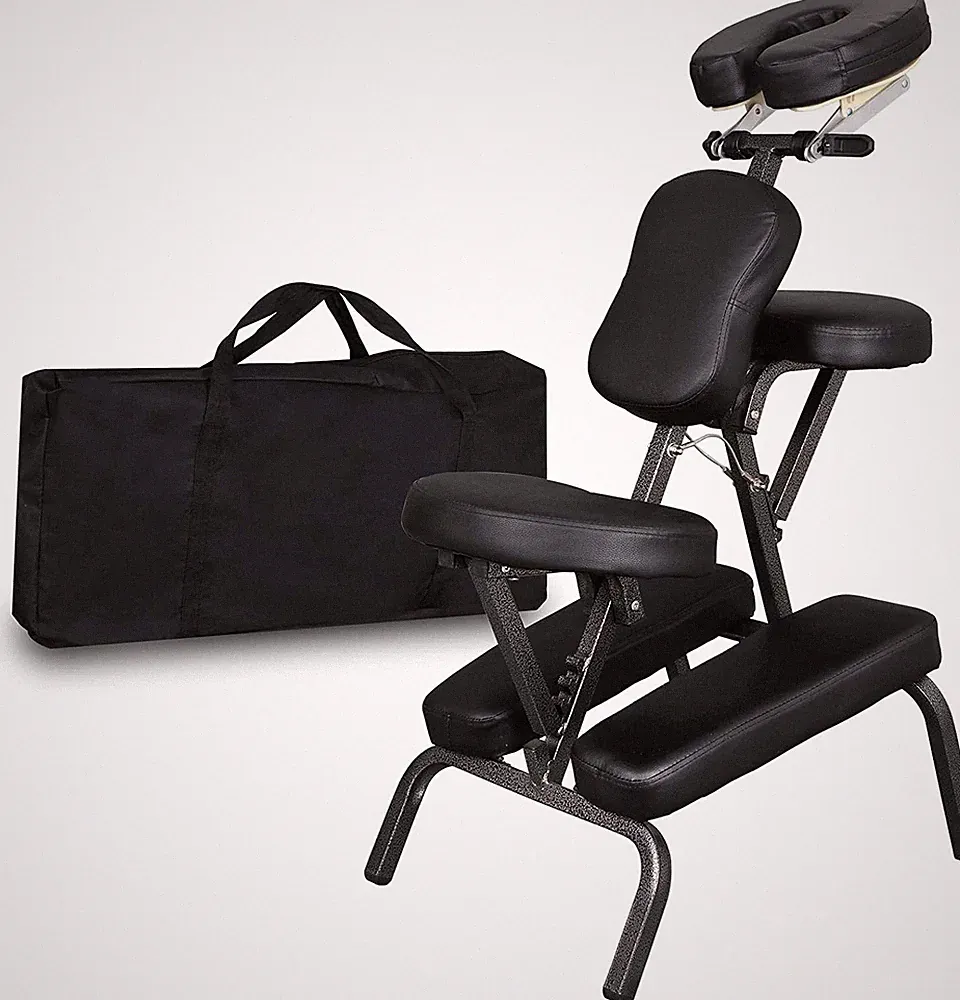 Portable Massage Chair – Foldable Tattoo & Therapy Chair with 4” Thick Cushion