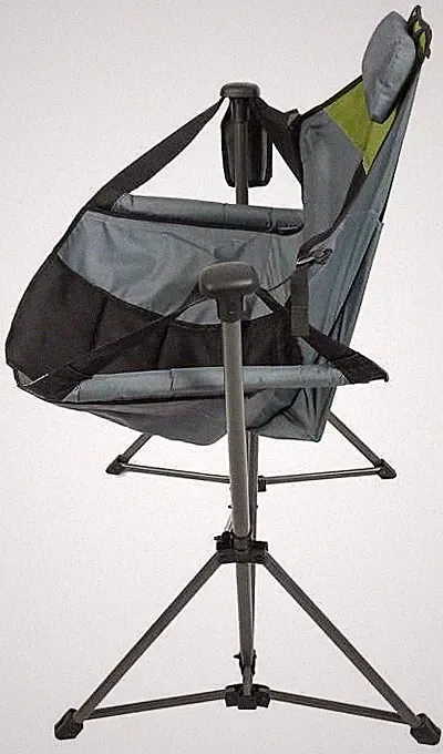 RIO Adjustable Back Hammock Chair - Steel Folding Rocking Recliner w/ Pillow &